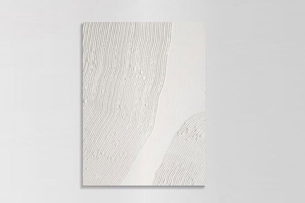 quadro realizzato con stucco bianco da intonaci